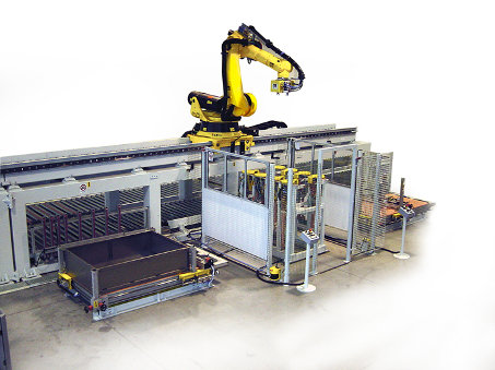 Robotic spot welding cells for metal drawers and cabinets