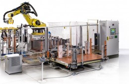 Robotic spot welding cells for metal furniture