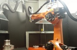 Robot plant for laser welding of pump